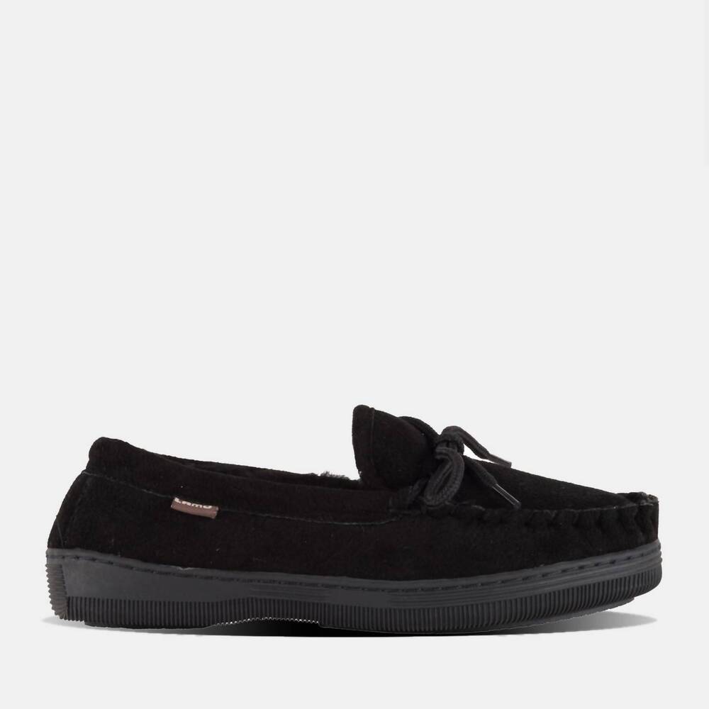 NEW LAMO men's moccasin slipper in black